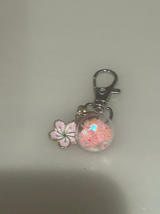 Flower and ball charm